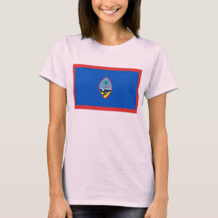 Bandera de Guam x Mapa camiseta