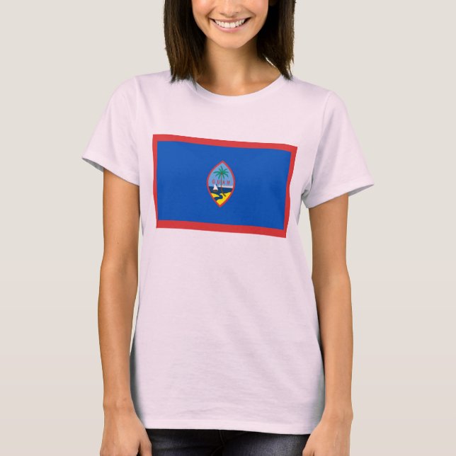 Bandera de Guam x Mapa camiseta (Anverso)