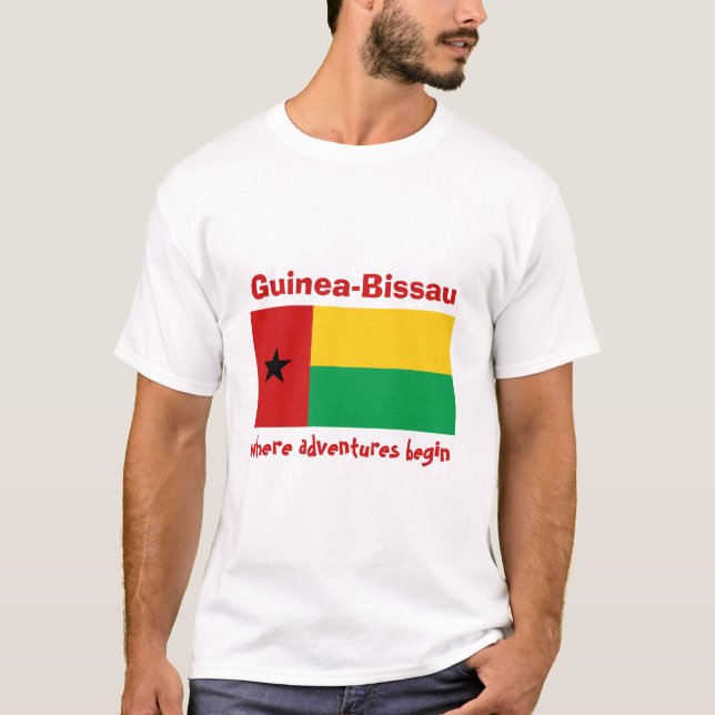 Bandera de Guinea-Bissau + Mapa + Camiseta del (Anverso)