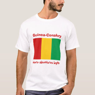 Bandera de Guinea-Conakry + Mapa + Camiseta del