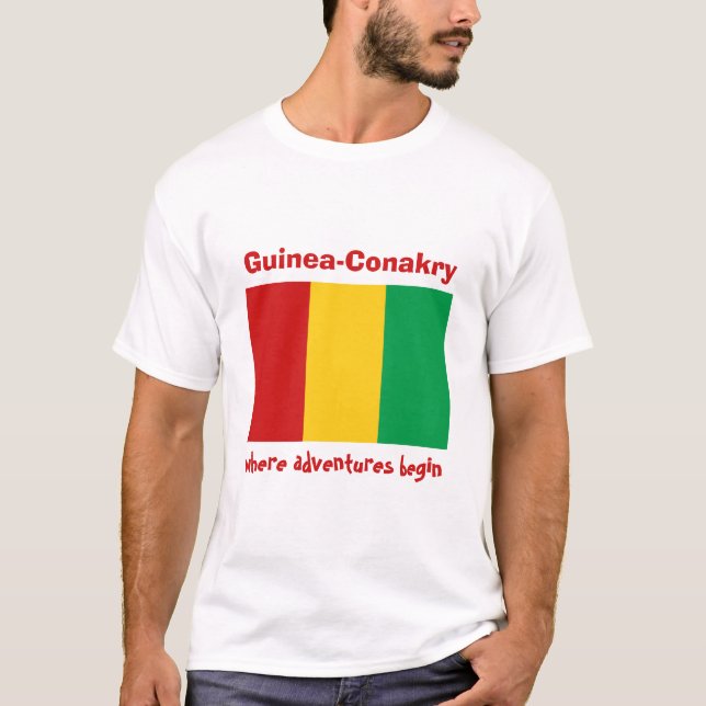 Bandera de Guinea-Conakry + Mapa + Camiseta del (Anverso)
