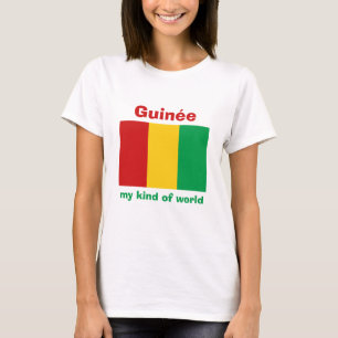 Bandera de Guinea-Conakry + Mapa + Camiseta del