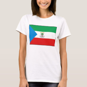 Bandera de Guinea Ecuatorial x Mapa de camiseta
