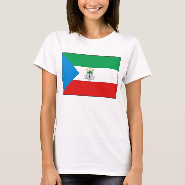Bandera de Guinea Ecuatorial x Mapa de camiseta (Anverso)