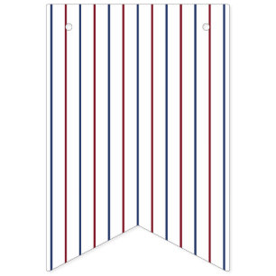 Bandera de guirnalda de rayas finas rojas y azules