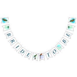 Bandera de guirnalda de Vintage Birds Bridal Showe