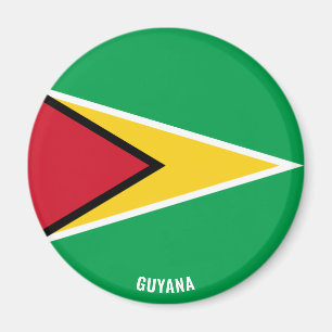 Bandera de Guyana cautiva imán patriótico