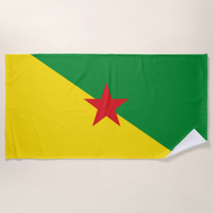 Bandera de Guyana Francesa Toalla de Playa