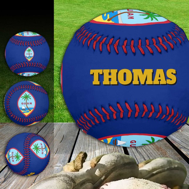 Bandera de Guyana, Guam, bolas de monograma/béisbo (Subido por el creador)