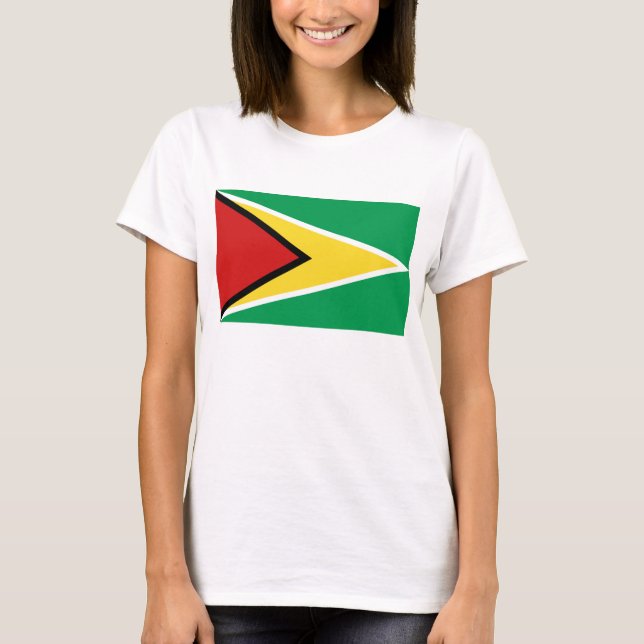 Bandera de Guyana x Mapa camiseta (Anverso)