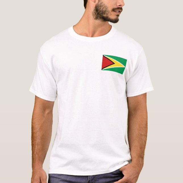Bandera de Guyana y camiseta de mapa (Anverso)