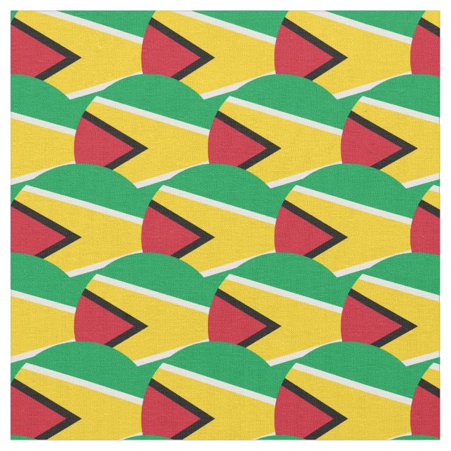 Bandera de Guyana y tela de moda de Guyana (De cerca)
