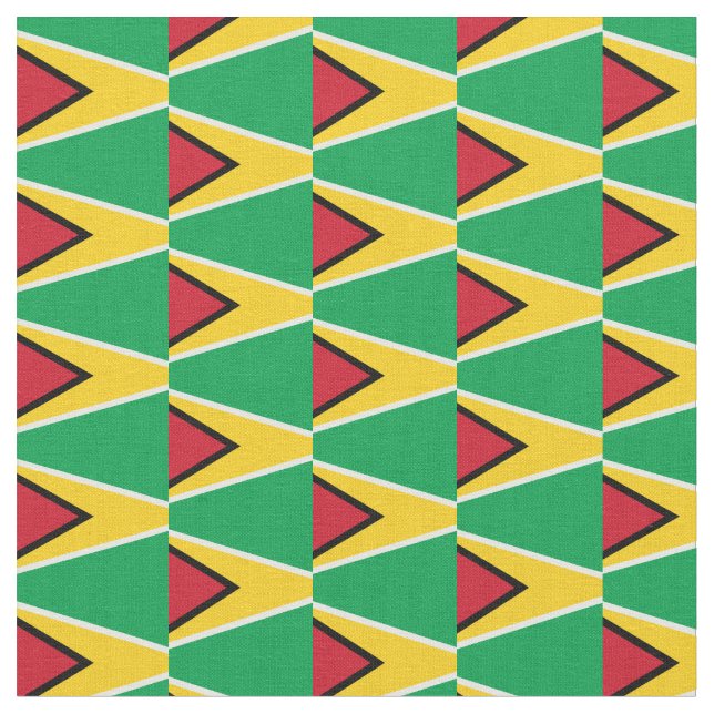 Bandera de Guyana y tela de moda de Guyana (De cerca)
