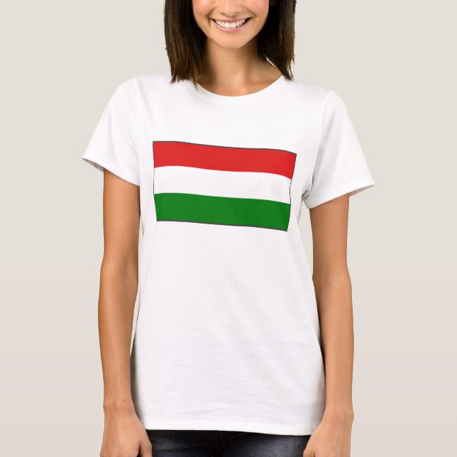Bandera de Hungría x Mapa camiseta (Anverso)