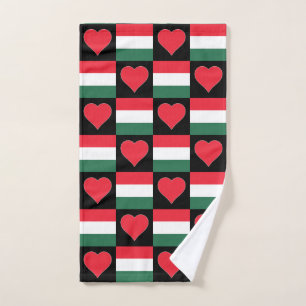 Bandera de Hungría y patrón cardíaco divertido org