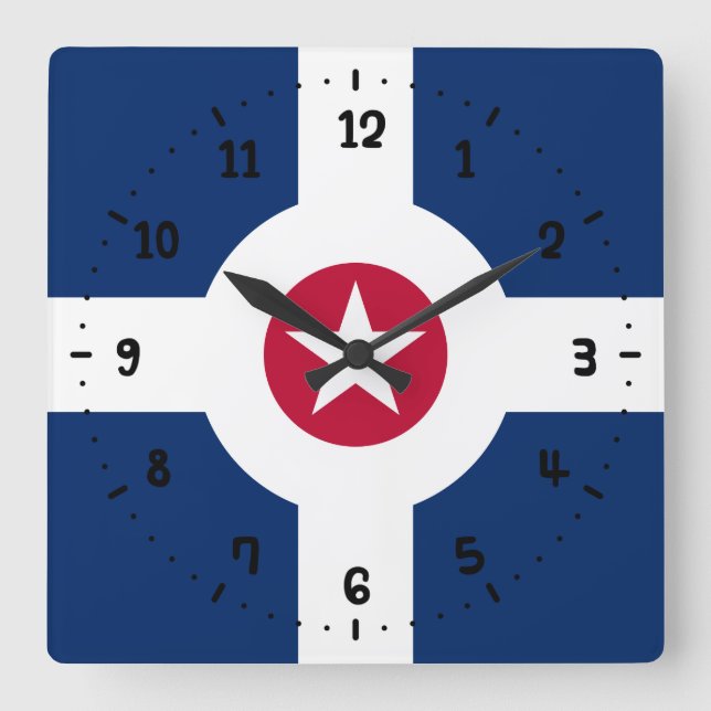 Bandera de Indianápolis, reloj de pared de la plaz (Anverso)