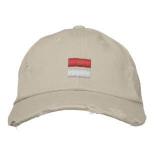 Bandera de Indonesia bordada gorra de béisbol