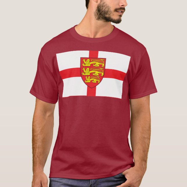 Bandera de Inglaterra con la camiseta del escudo (Anverso)