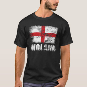 Bandera de Inglaterra en la cruz de camiseta de la