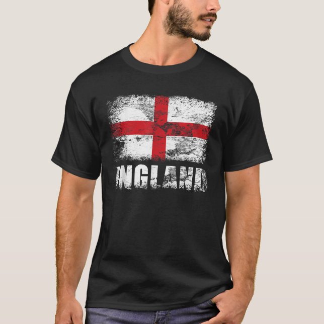 Bandera de Inglaterra en la cruz de camiseta de la (Anverso)