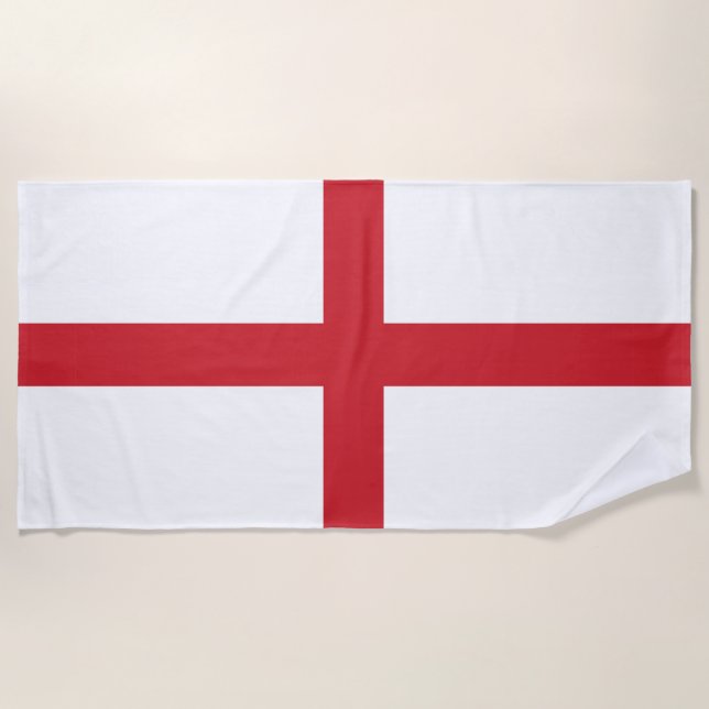 Bandera de Inglaterra Toalla de playa (Anverso)