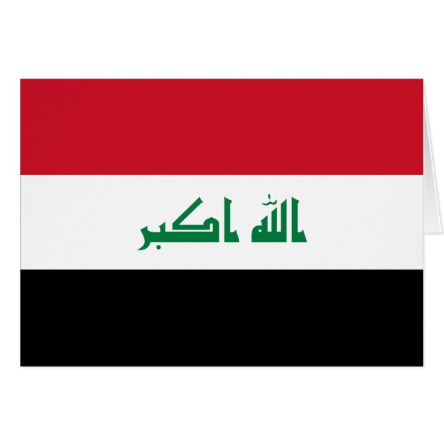 Bandera de Iraq (Anverso (Horizontal))