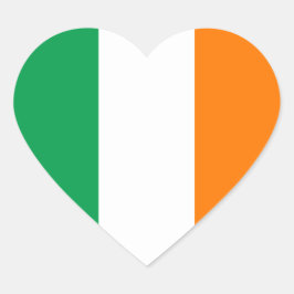 Bandera de Irlanda Pegatina del Corazón