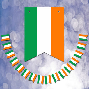 Bandera de Irlanda y pancartas de fiesta de Irland