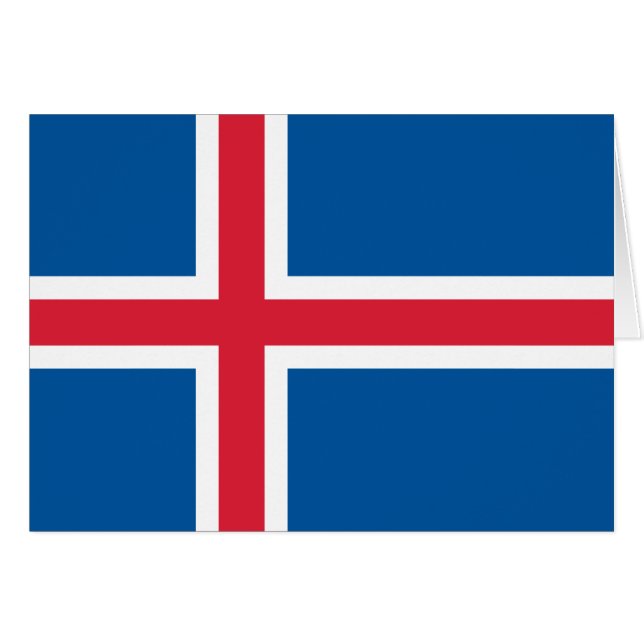 Bandera de Islandia patriótica (Anverso (Horizontal))
