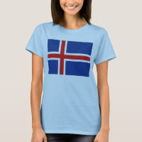 Bandera de Islandia x Mapa camiseta