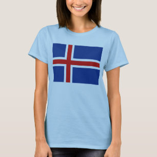 Bandera de Islandia x Mapa camiseta