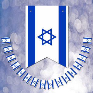 Bandera de Israel y banderas de fiesta de Israel /