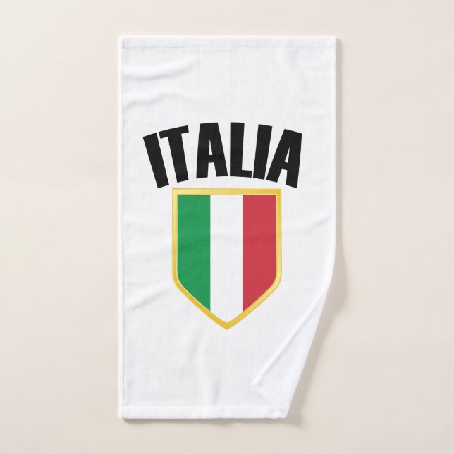 Bandera de Italia Escudo (Toalla de mano)