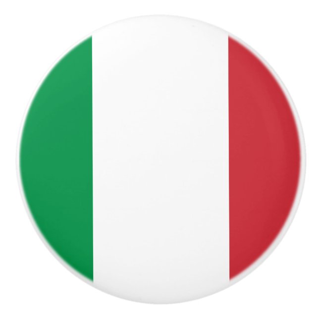 Bandera de Italia Pomo de Cerámica (Anverso)