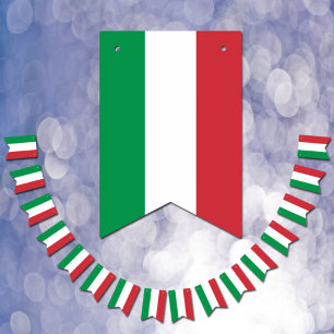 Bandera de Italia y pancartas italianas para fiest