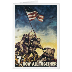 Bandera de Iwo Jima que aumenta el vintage del
