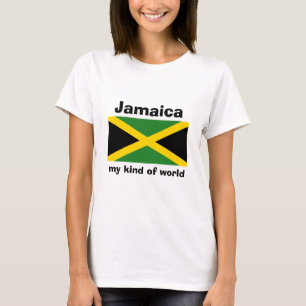 Bandera de Jamaica + mapa + camiseta de texto