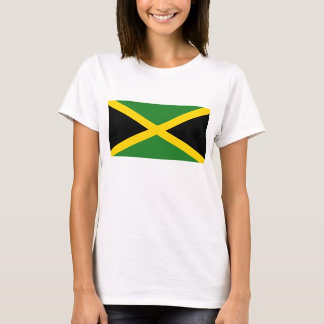 Bandera de Jamaica x Mapa camiseta (Anverso)