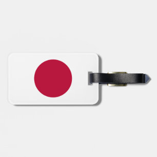 Bandera de Japón Etiqueta del equipaje con correa 