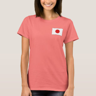 Bandera de Japón y mapa de camisetas dk