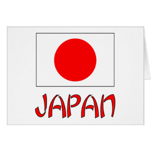 Bandera de Japón y palabra roja