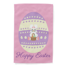 Bandera de jardín del conejo de Pascua caprichoso 