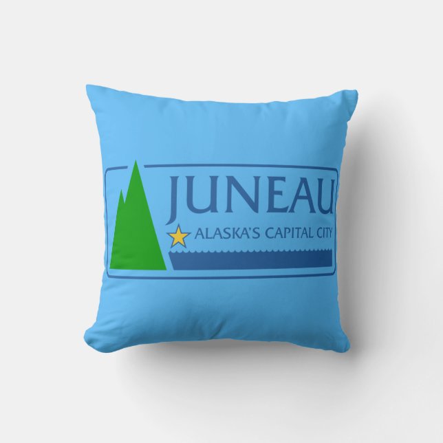Bandera de Juneau, Cojín decorativo de Alaska (Anverso)