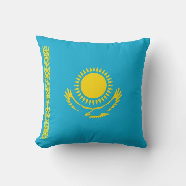 Bandera de Kazajistán x almohada de bandera (Anverso)