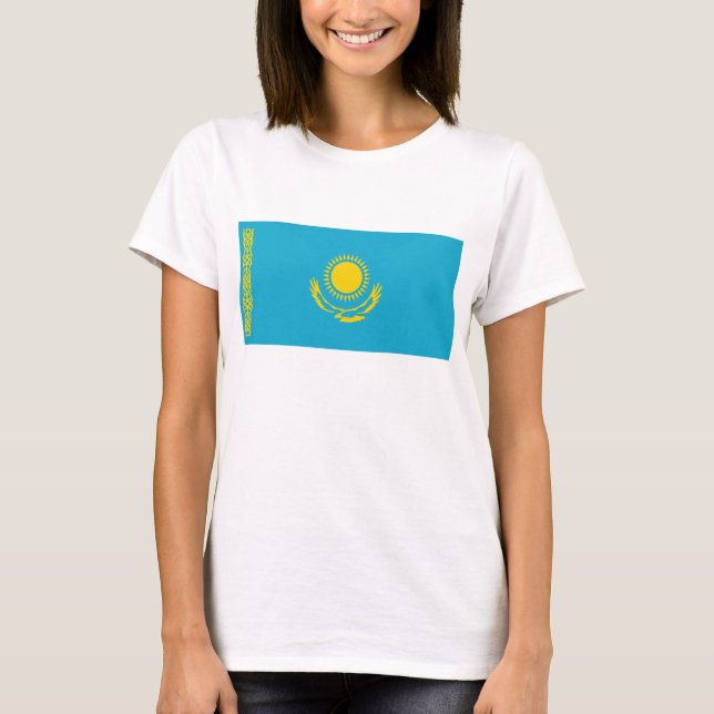 Bandera de Kazajistán x Mapa de camiseta (Anverso)