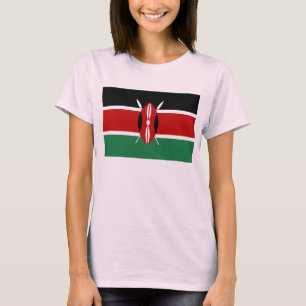 Bandera de Kenia x Mapa camiseta