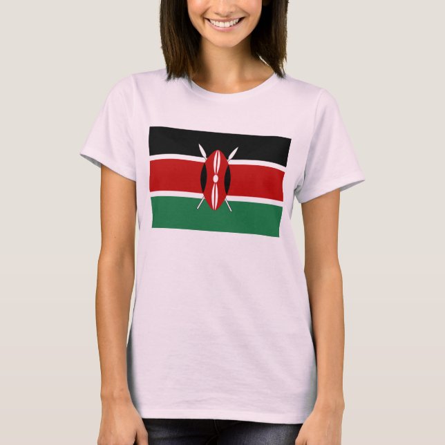 Bandera de Kenia x Mapa camiseta (Anverso)