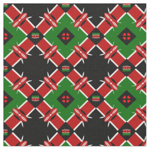 Bandera de Kenia y tela de moda de Kenia