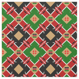 Bandera de Kenia y tela de moda de Kenia