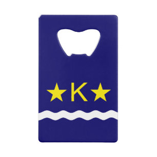 Bandera de Kinshasa, abridor de botella de tarjeta